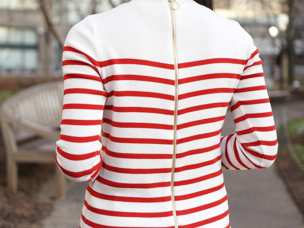 Skirt The Rules / Red & White Striped Sweater