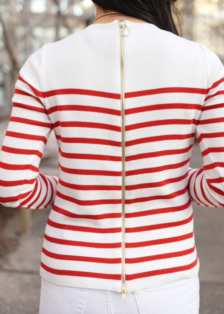 Skirt The Rules / Red & White Striped Sweater