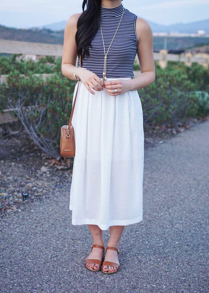 Skirt The Rules / Striped Top & White Skirt