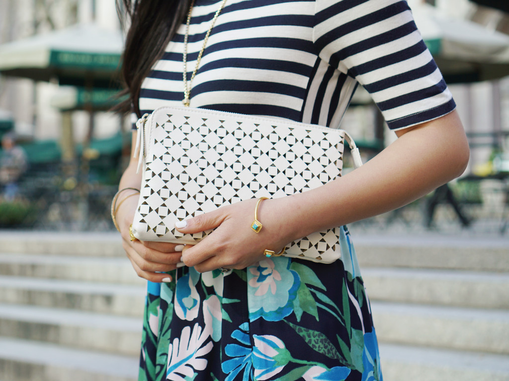 Skirt The Rule / White Cutout CLutch