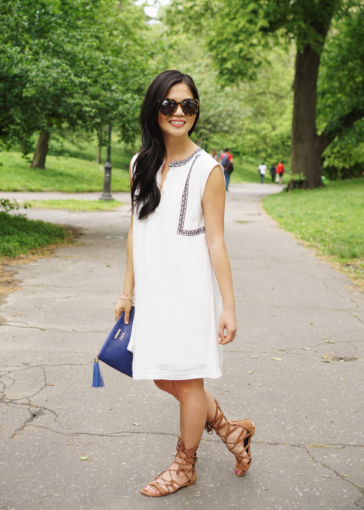 Skirt The Rules / White Dress & Gladiator Sandals