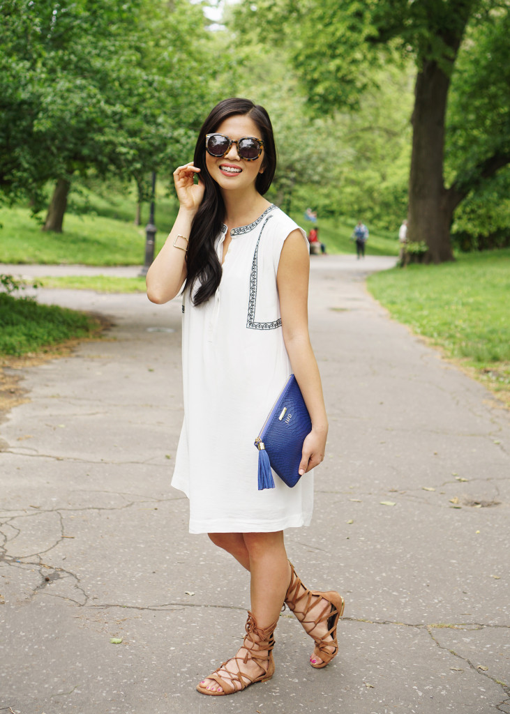 Skirt The Rules / White Dress & Gladiator Sandals
