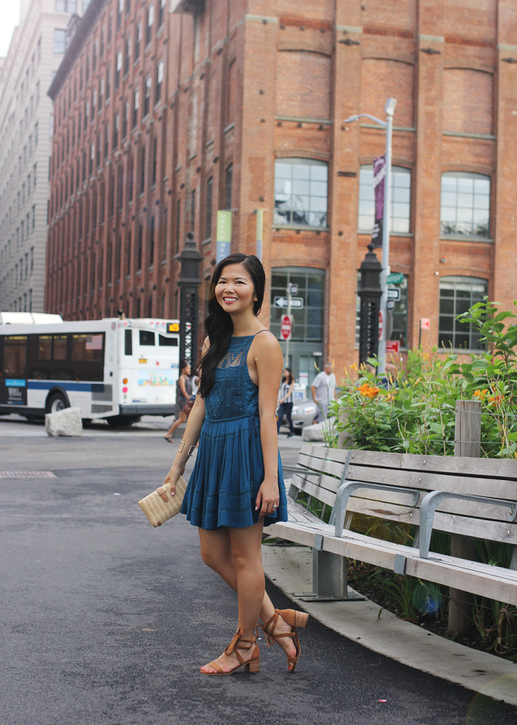 Skirt The Rules / Teal Crochet Dress
