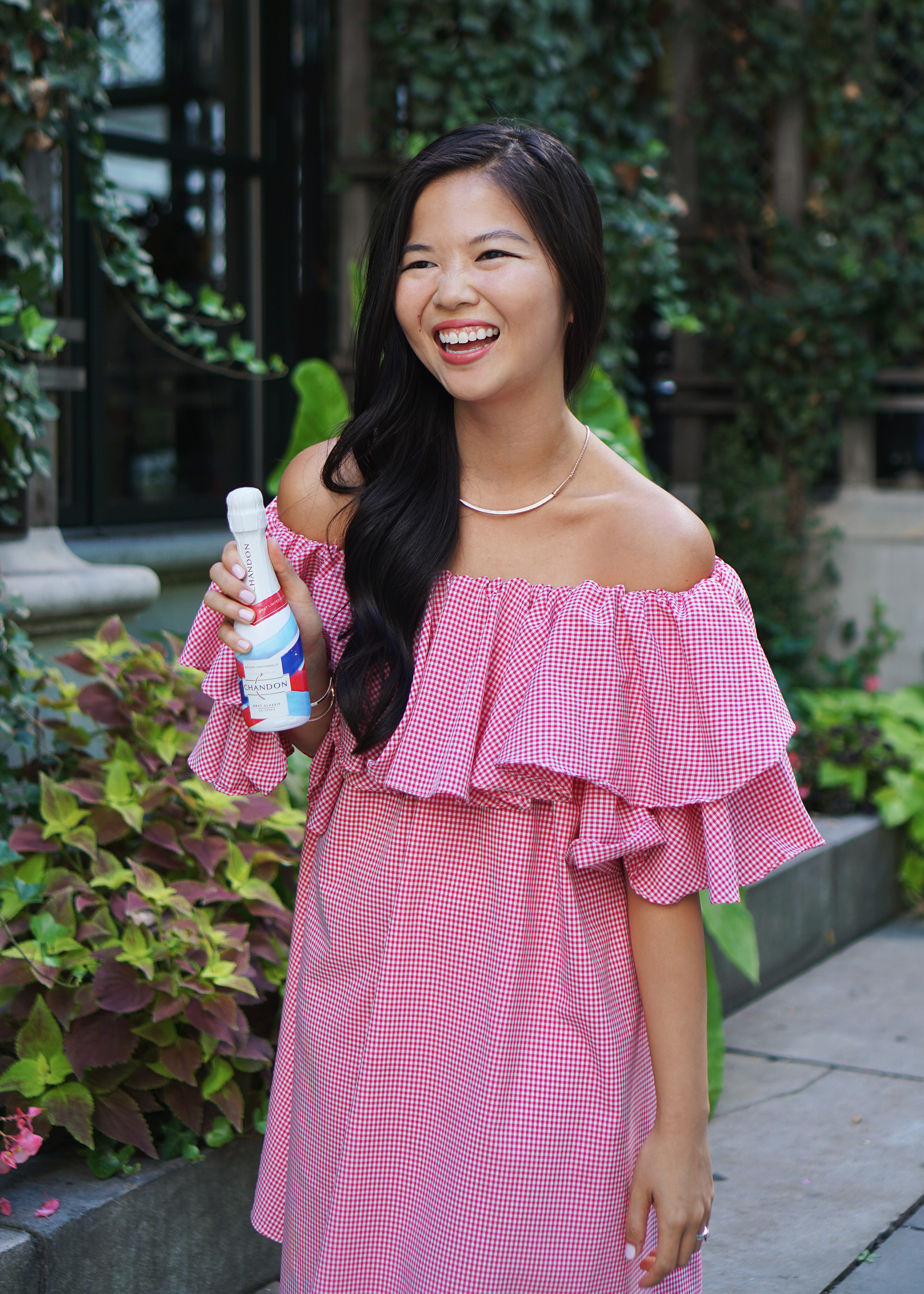 Colorful Chandon Champagne Bottles