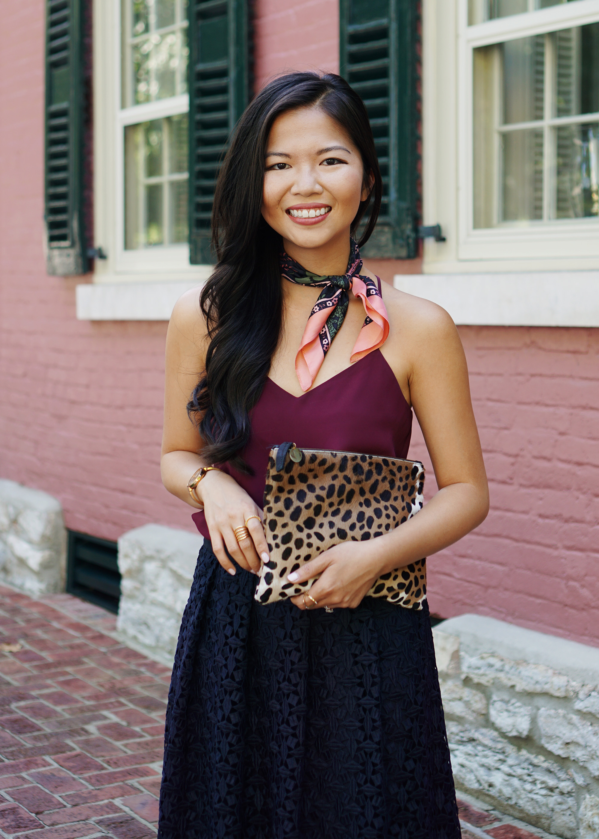 How to Wear a Square Silk Scarf