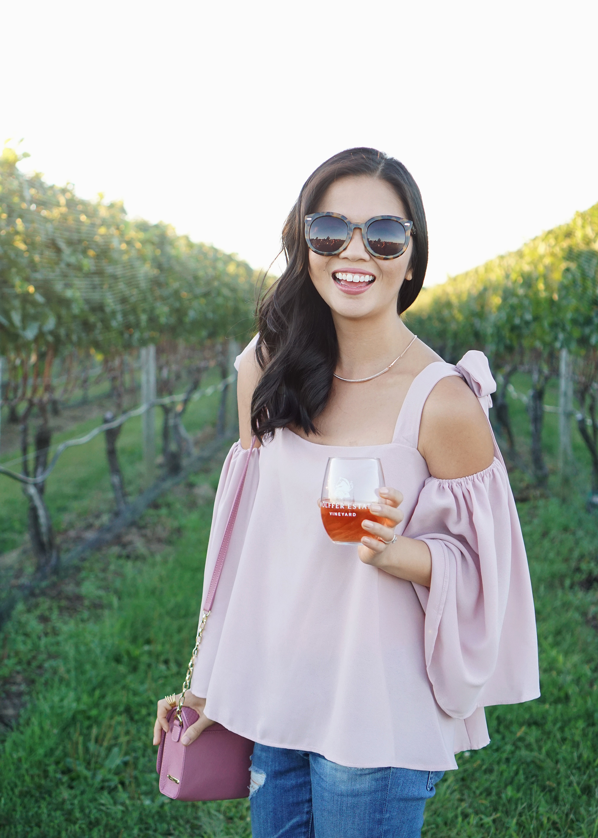 Skirt The Rules / Pink Bell Sleeve Top