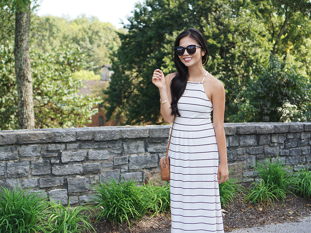 Casual Style: Black & White Striped Dress