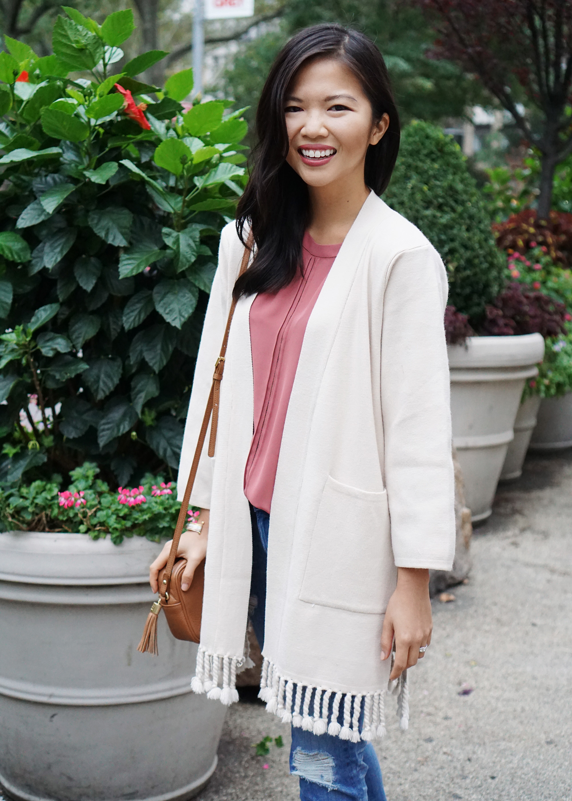 Skirt The Rules / Tassel Trimmed Cardigan