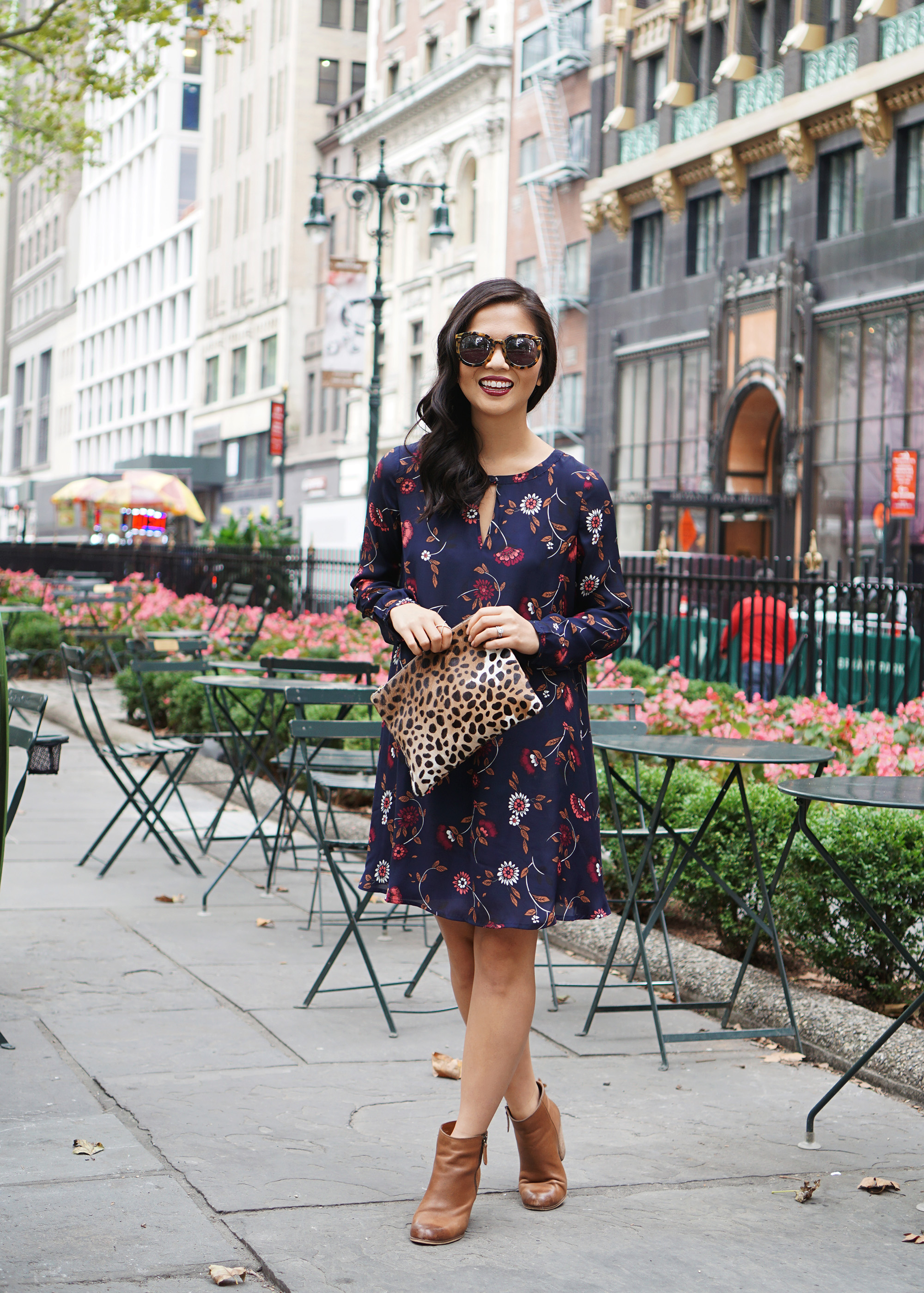 Skirt The Rules / Fall Floral Swing Dress