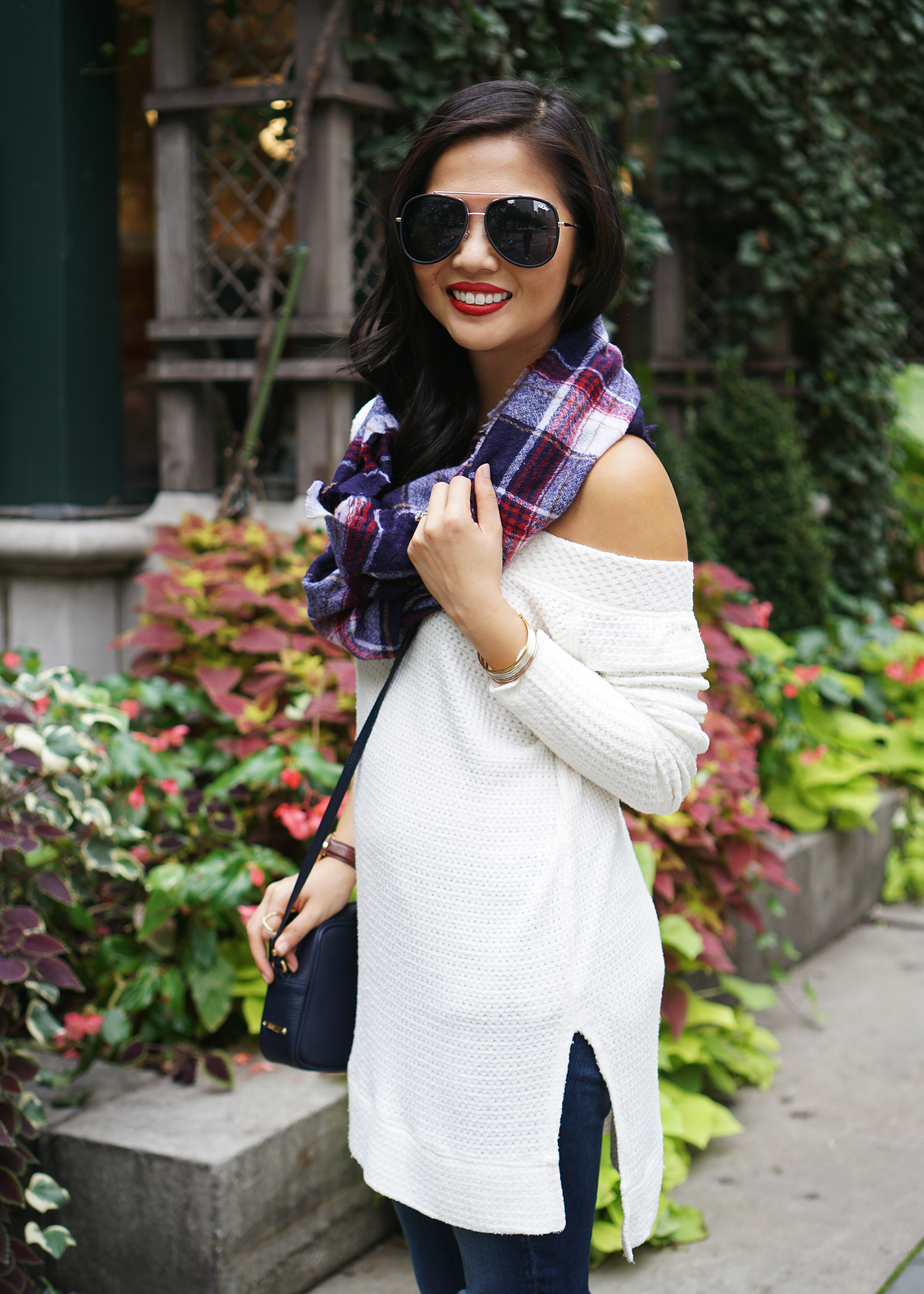 Skirt The Rules / Plaid Blanket Scarf