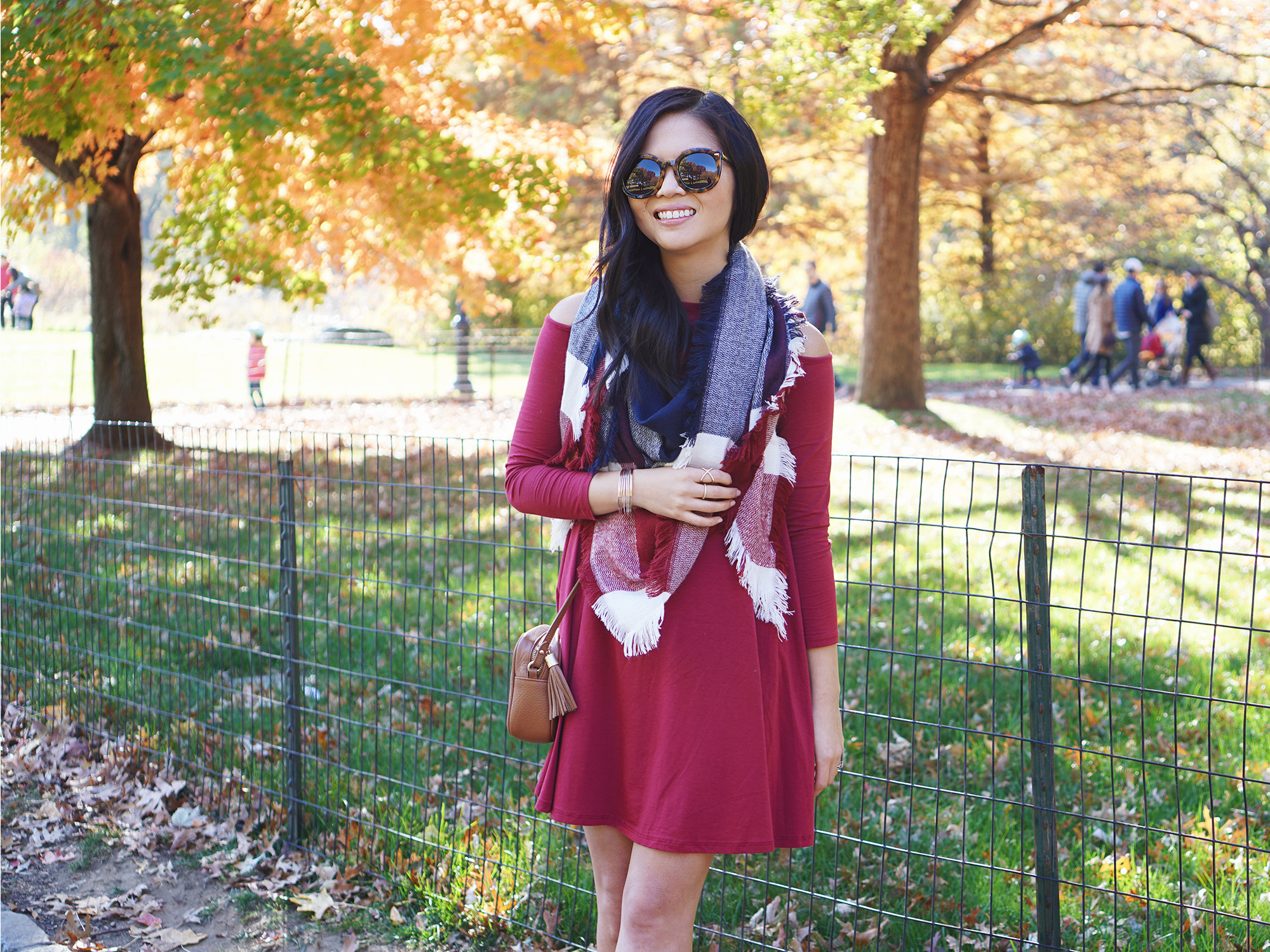 Cold Shoulder Swing Dress