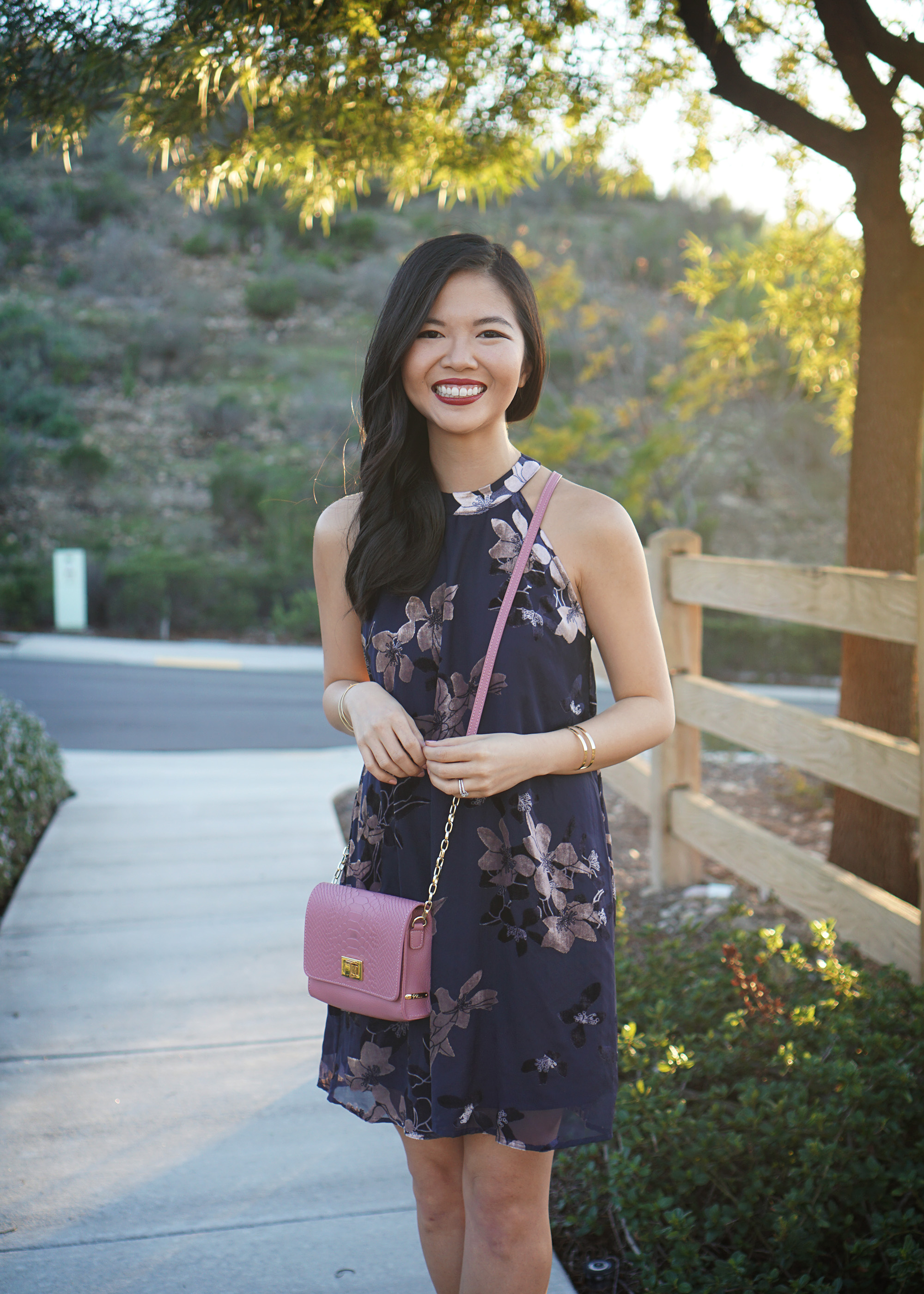 Skirt The Rules / Velvet Floral Swing Dress