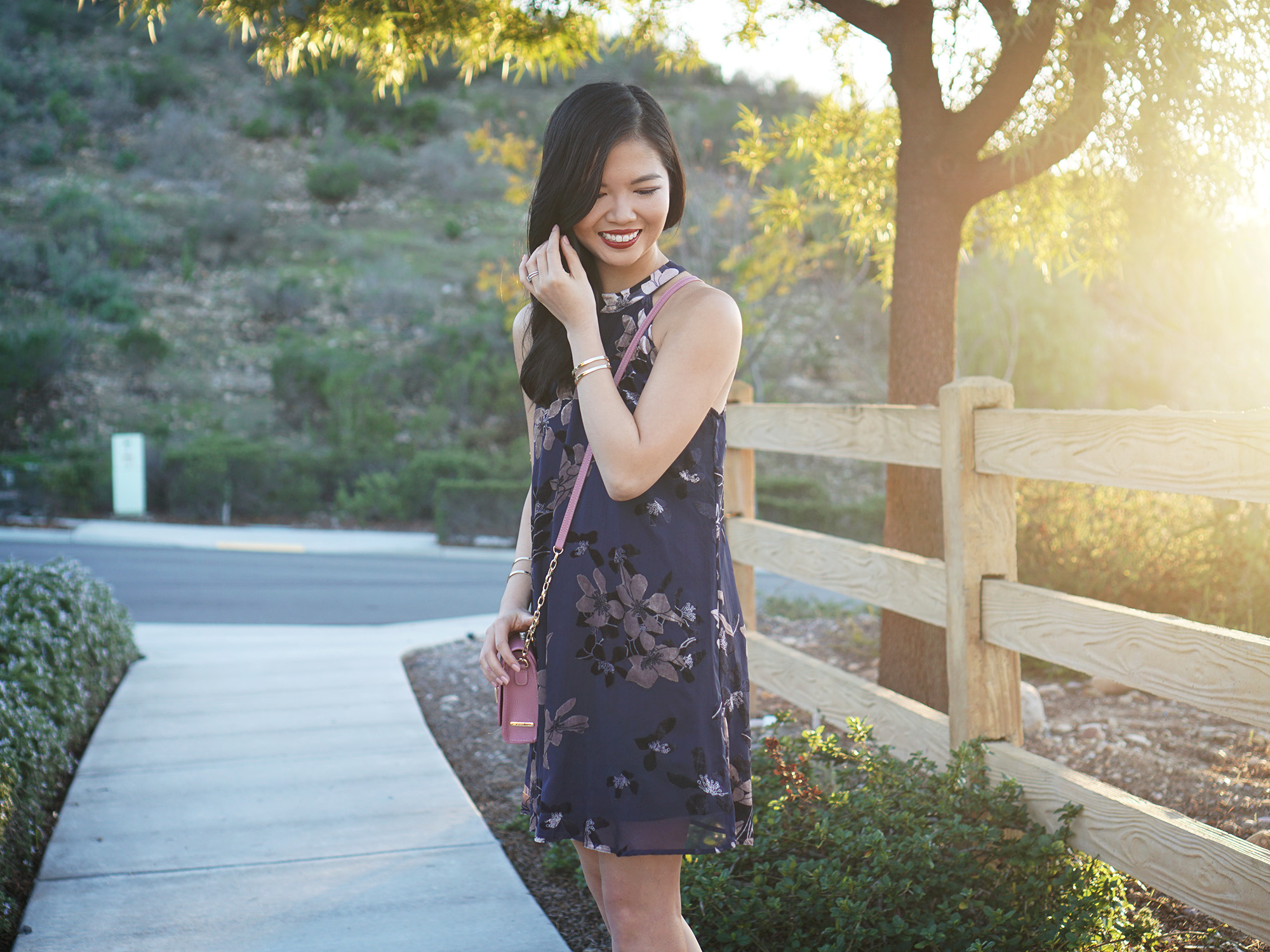 Skirt The Rules / Velvet Floral Swing Dress