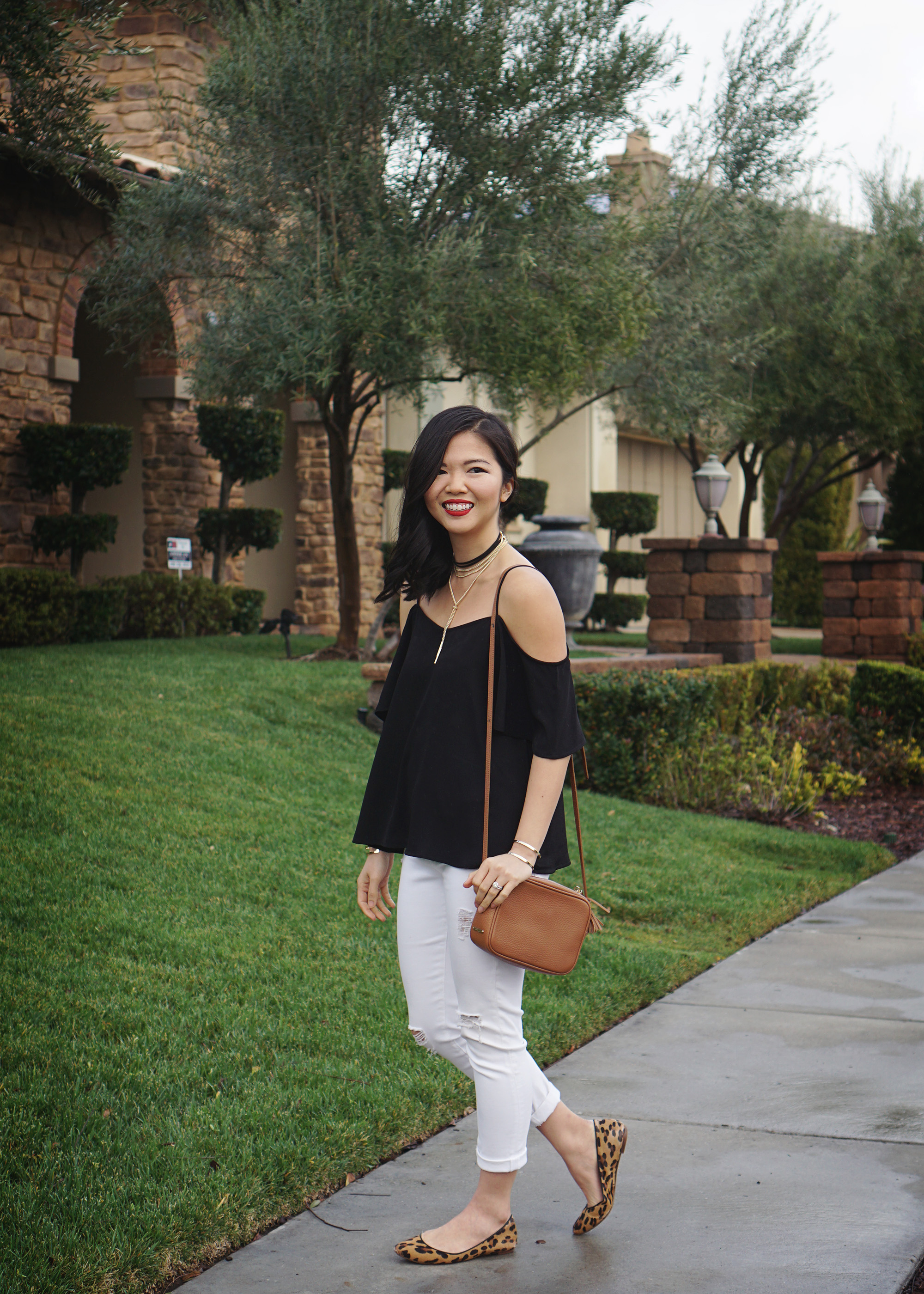Skirt The Rules / Black Cold Shoulder Top