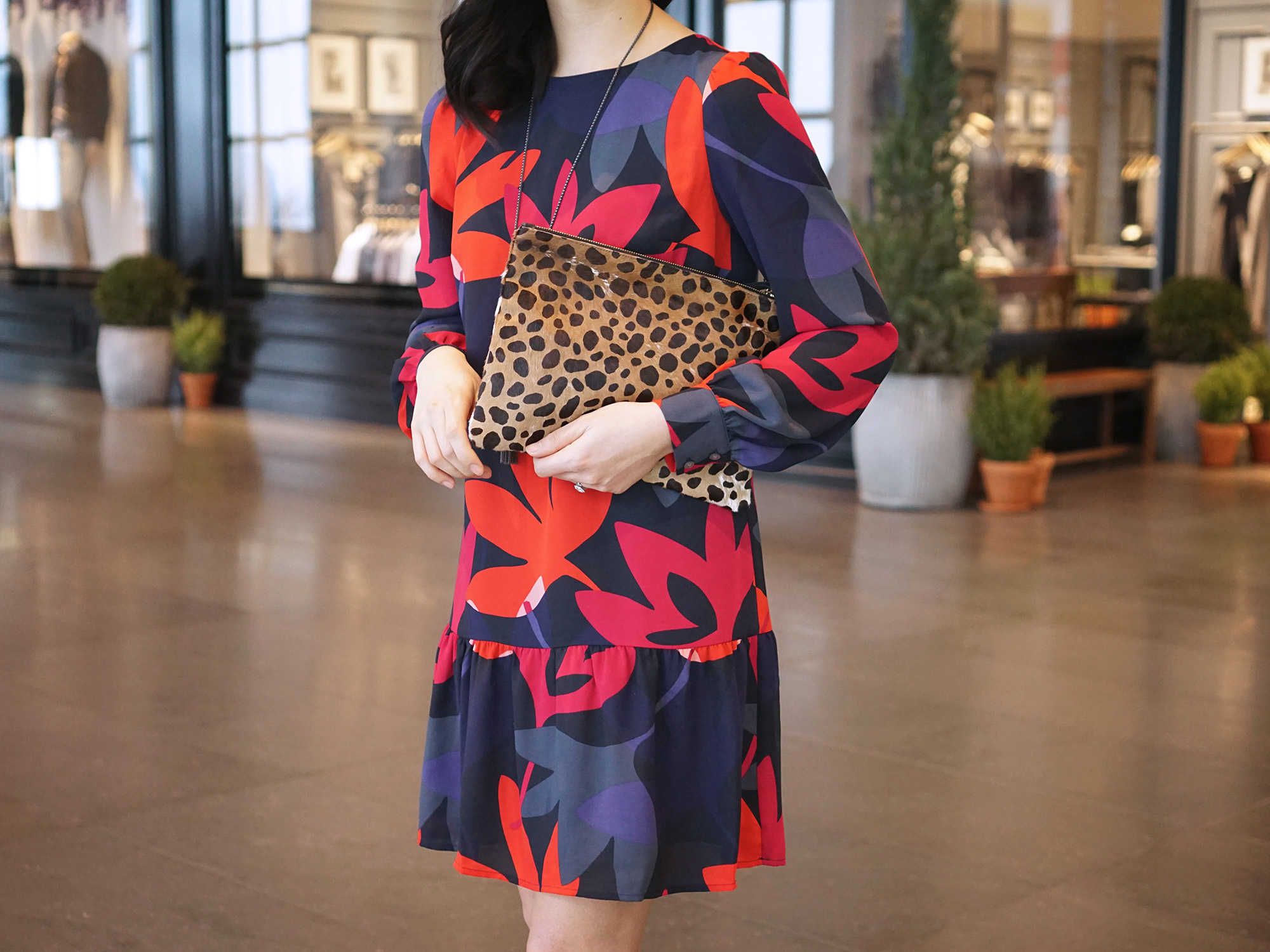 Skirt The Rules / Floral Print Long Sleeve Dress