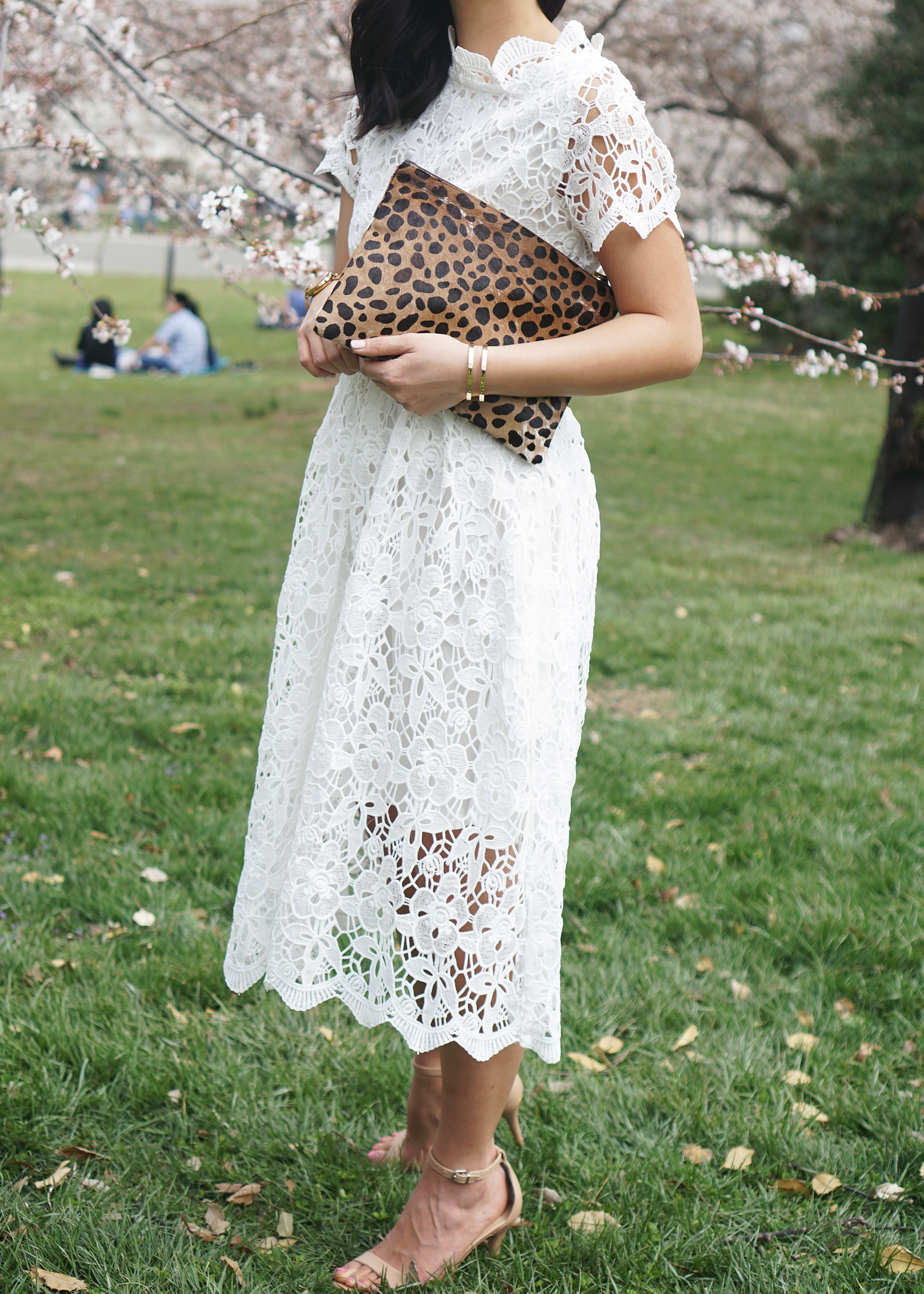 Skirt The Rules / White Lace Midi Dress