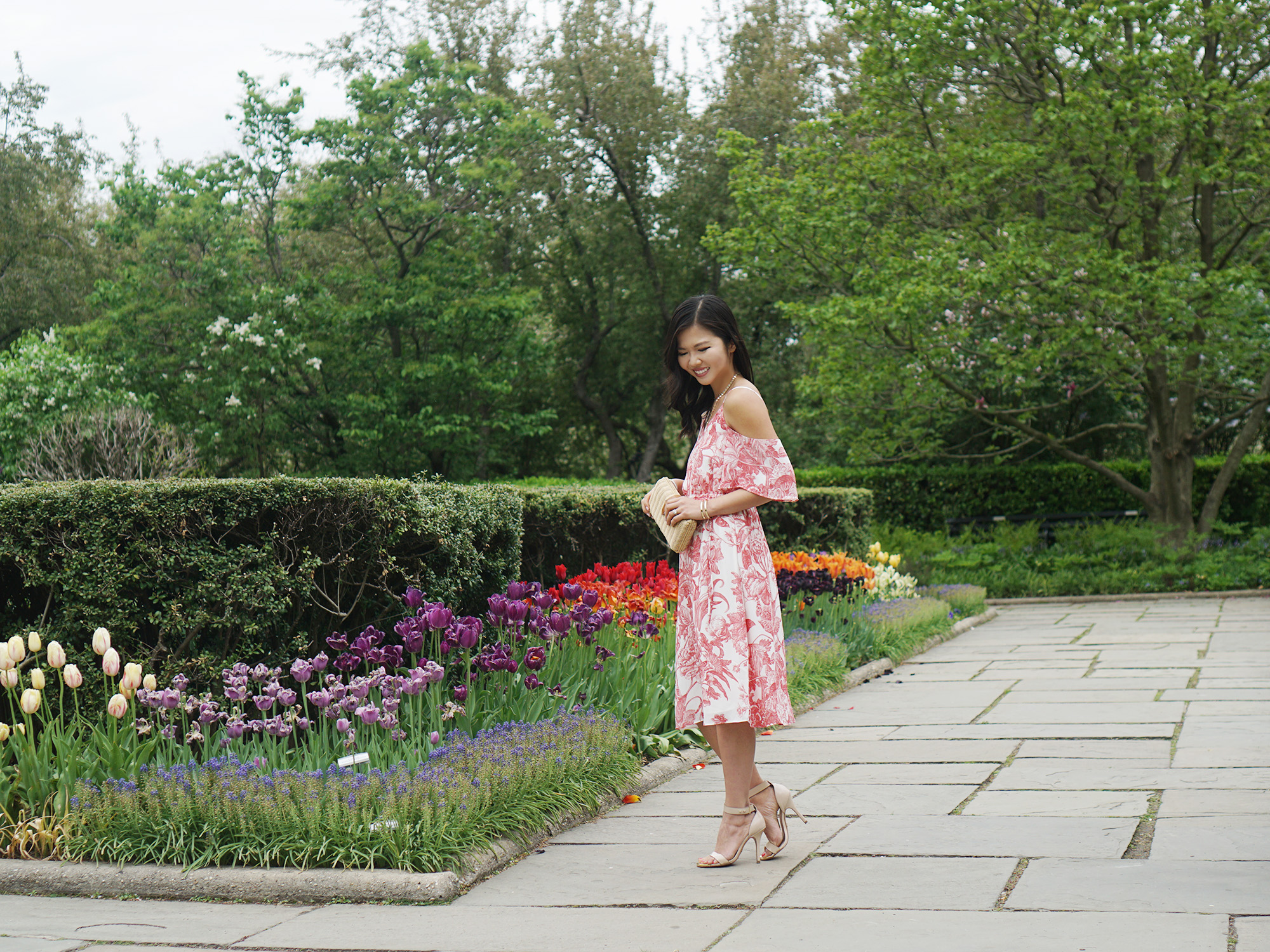 Skirt The Rules / Floral Print Cold Shoulder Dress