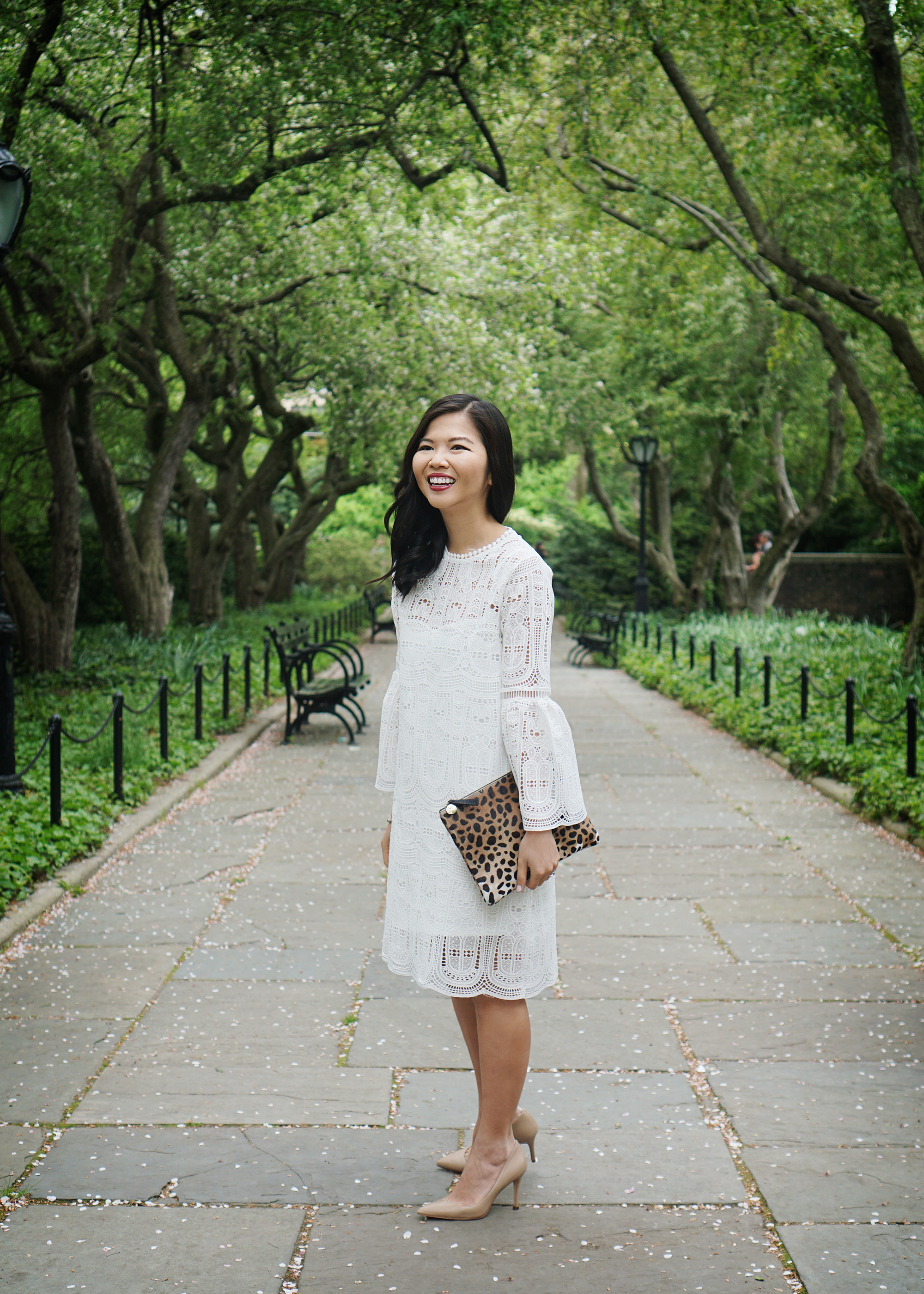 Skirt The Rules / White Lace Dress with Bell Sleeves