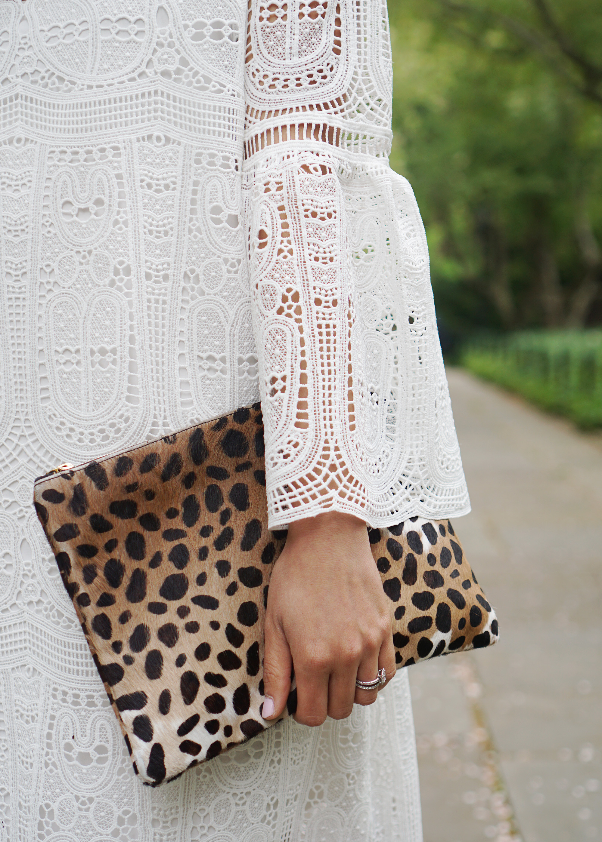 Skirt The Rules / White Lace Dress with Bell Sleeves