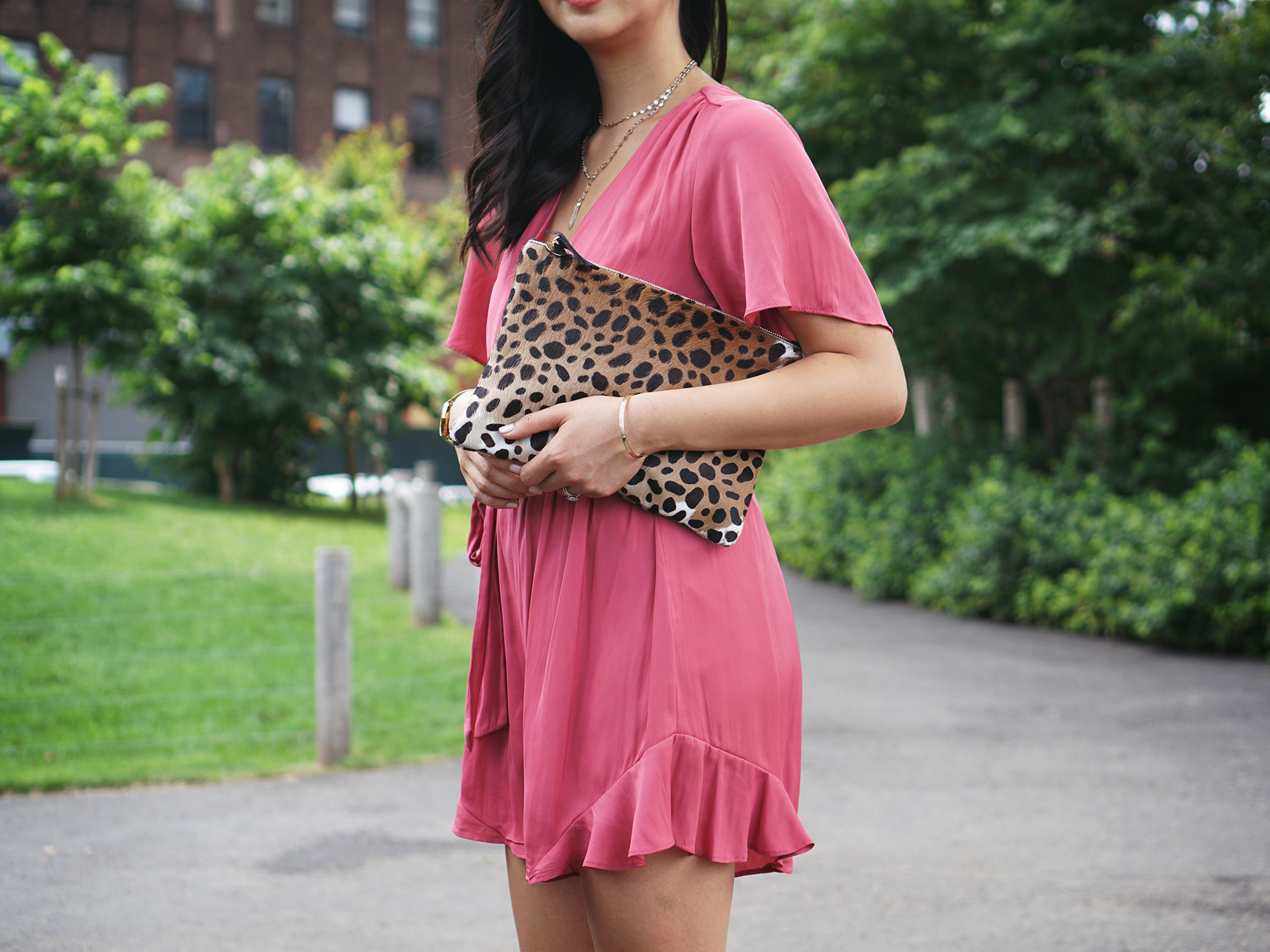 Skirt The Rules ASTR Satin Ruffle Hem Romper 8