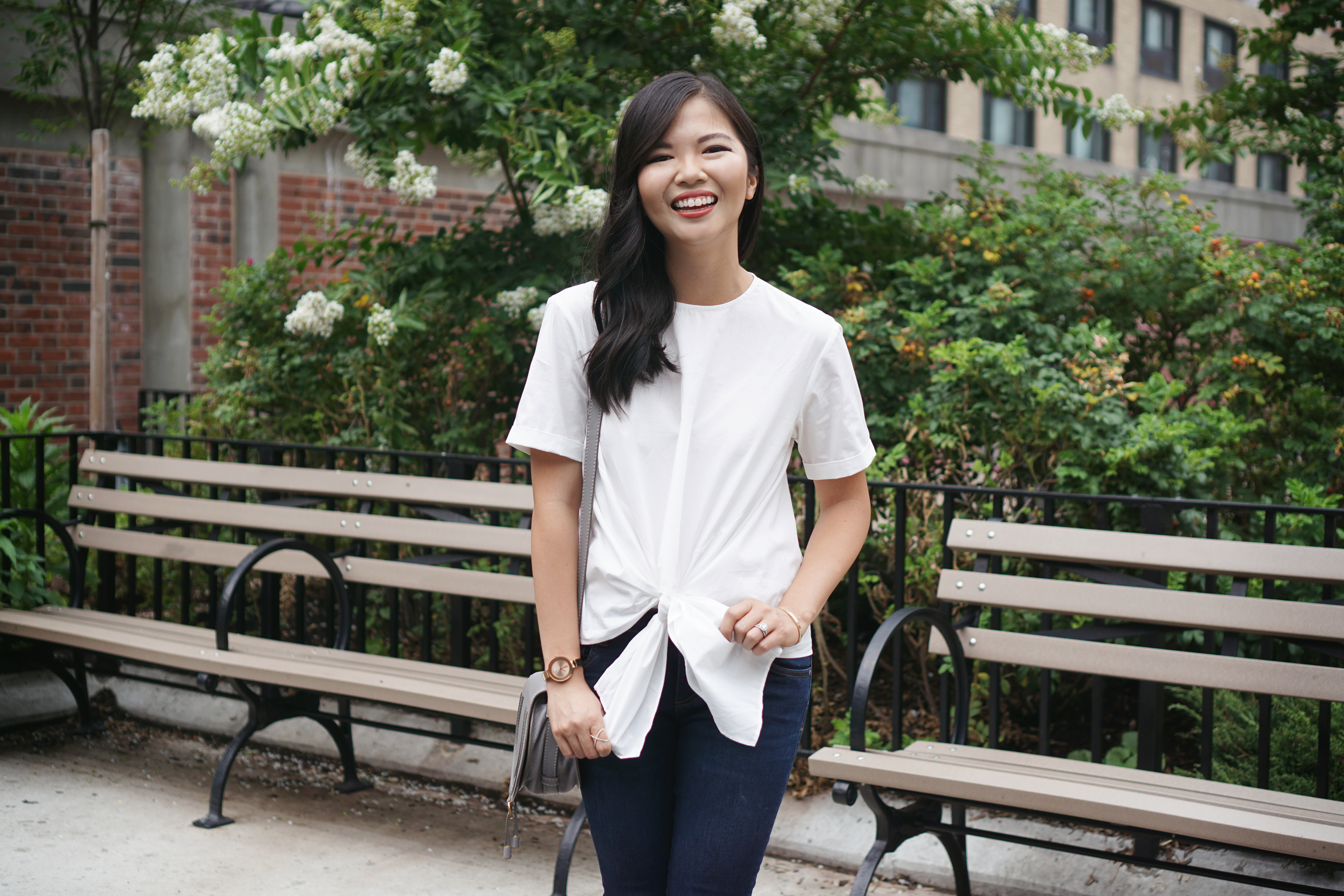 #NSale: White Tie Front Shirt 