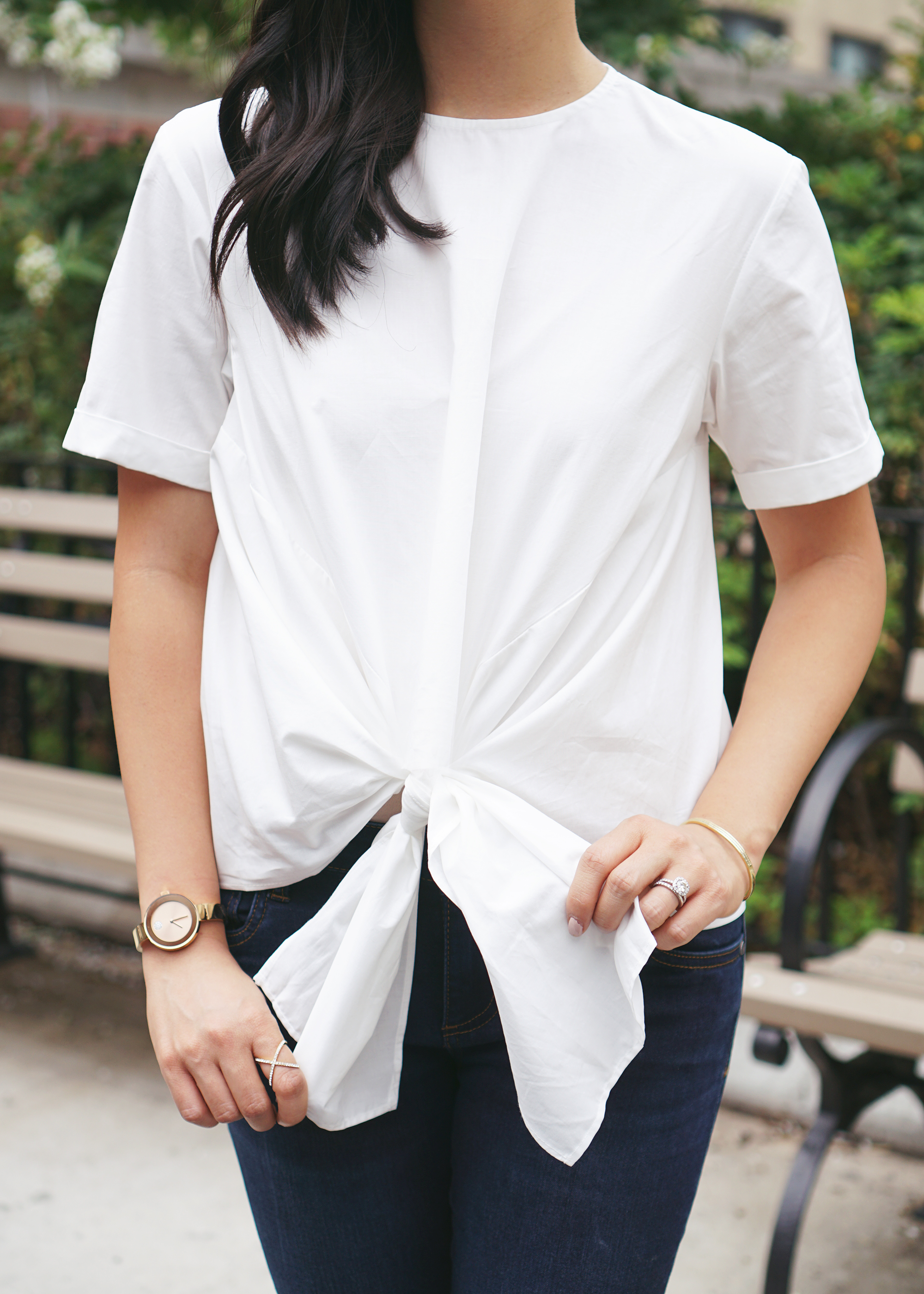 Skirt The Rules BP Tie Front Blouse & Step Hem Jeans 7