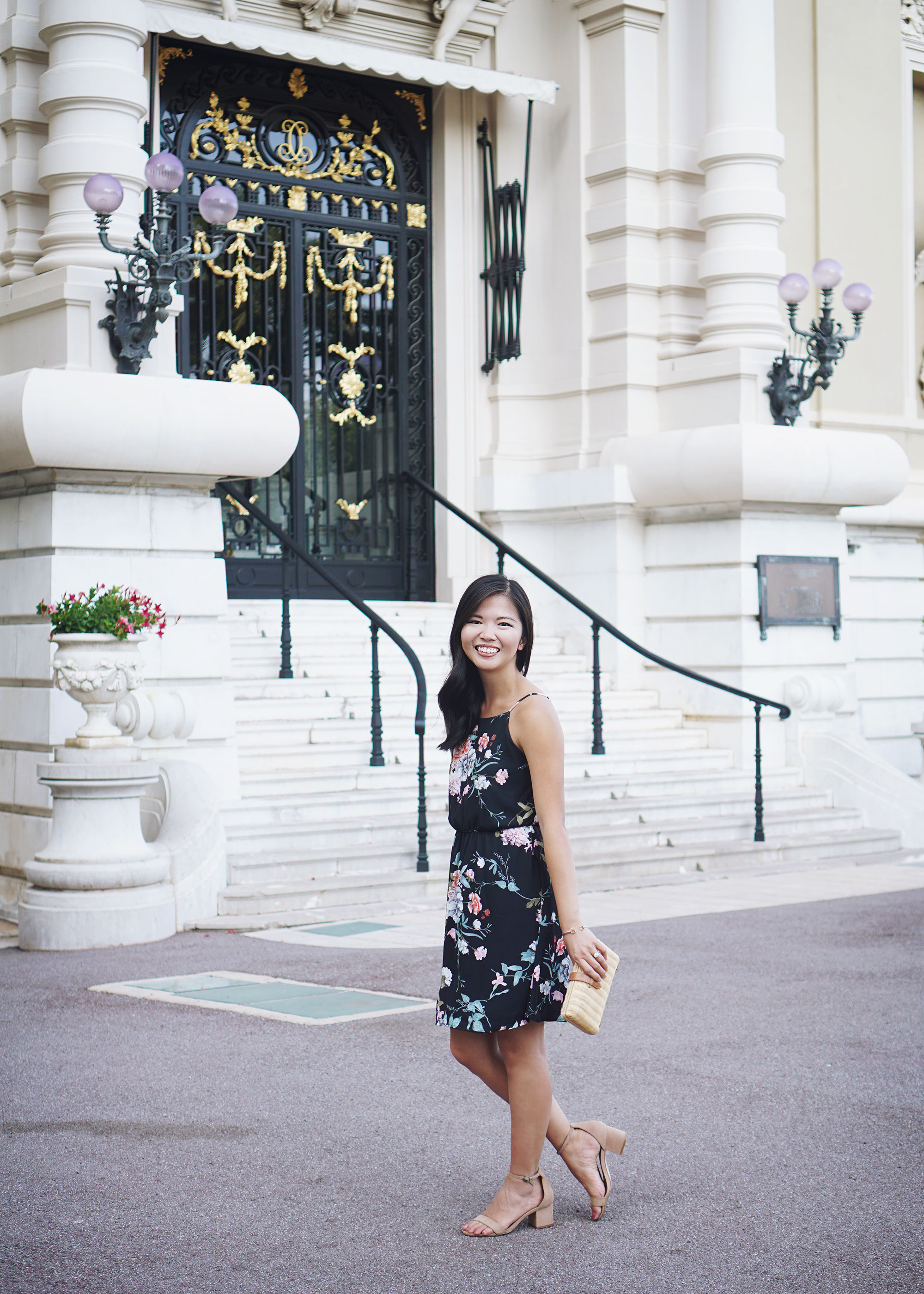 Summer Outfit Inspiration: Black Floral Print Dress