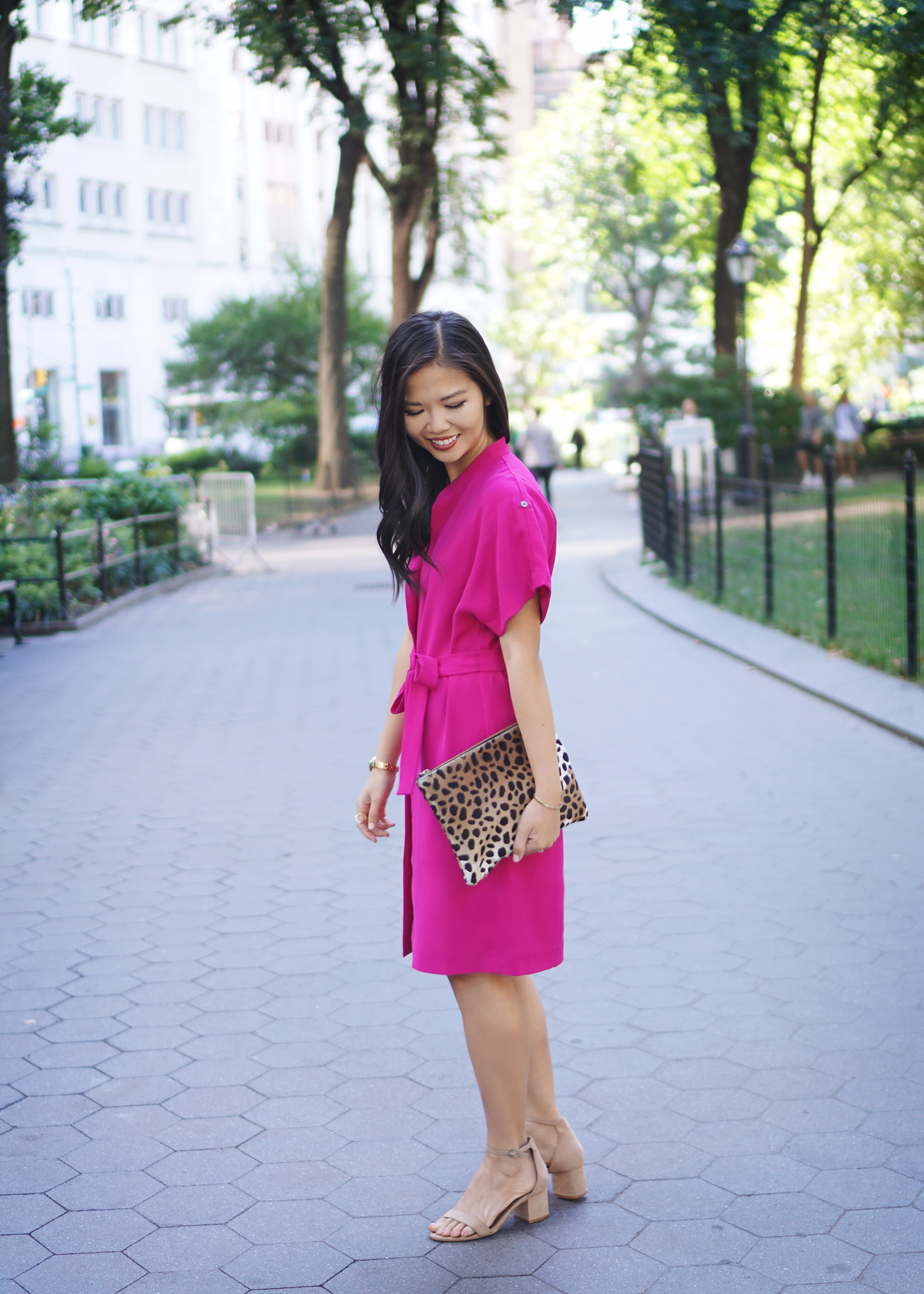 Office Style Inspiration: Fuschia Shirtdress