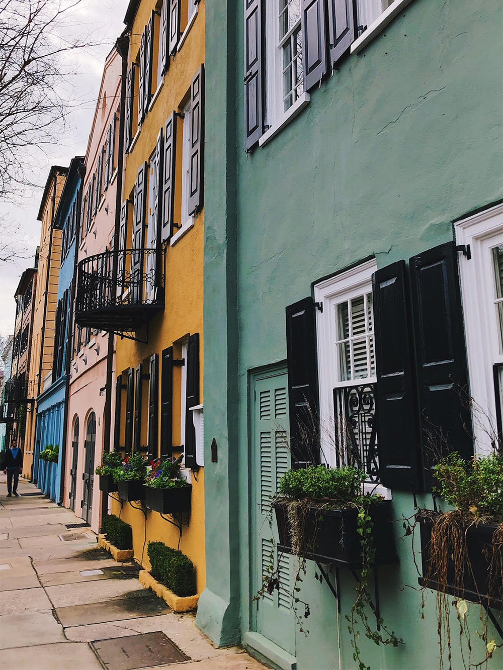 Rainbow Row in Charleston, South Carolina
