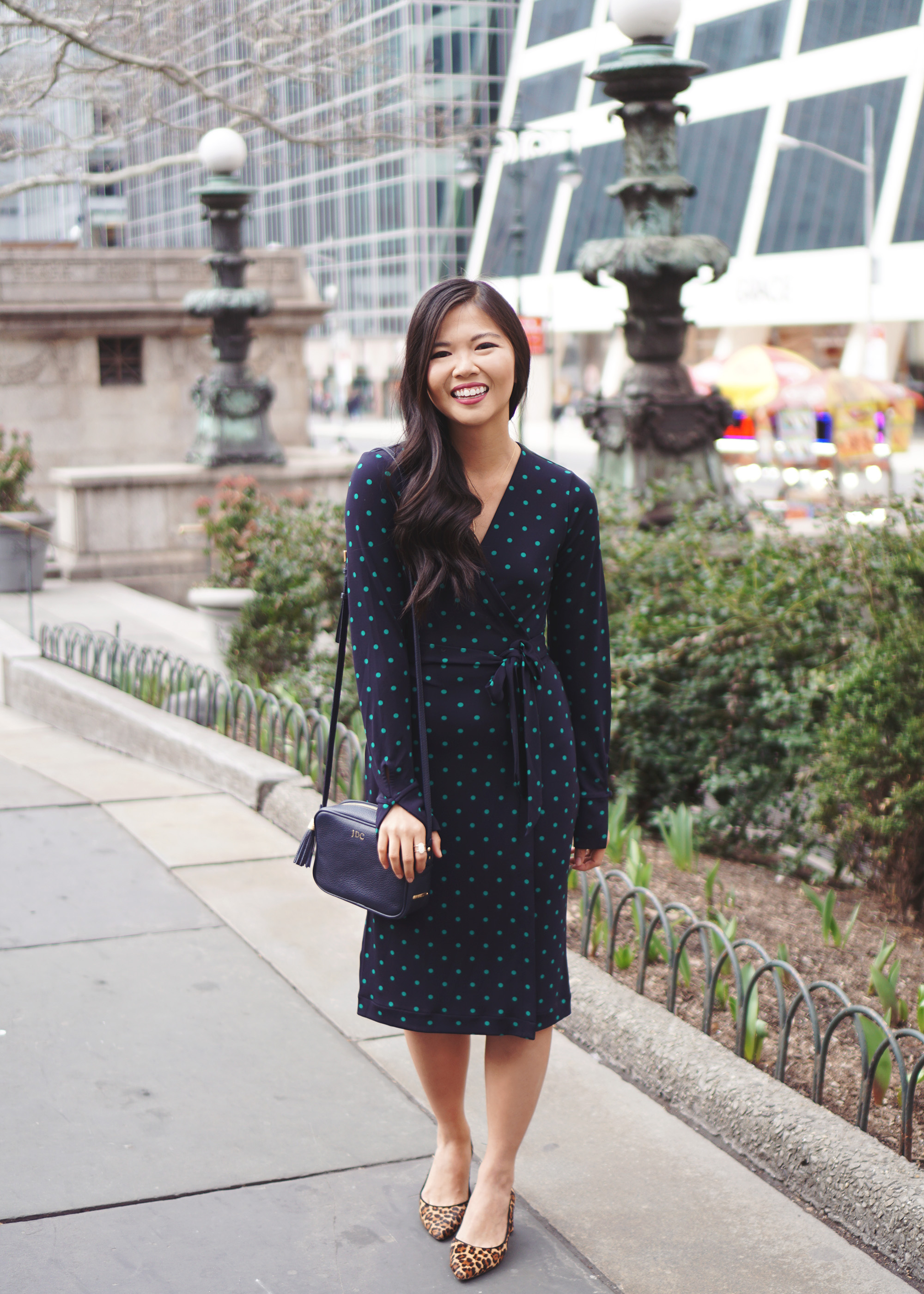 Office Style Inspiration: Polka Dot Wrap Dress