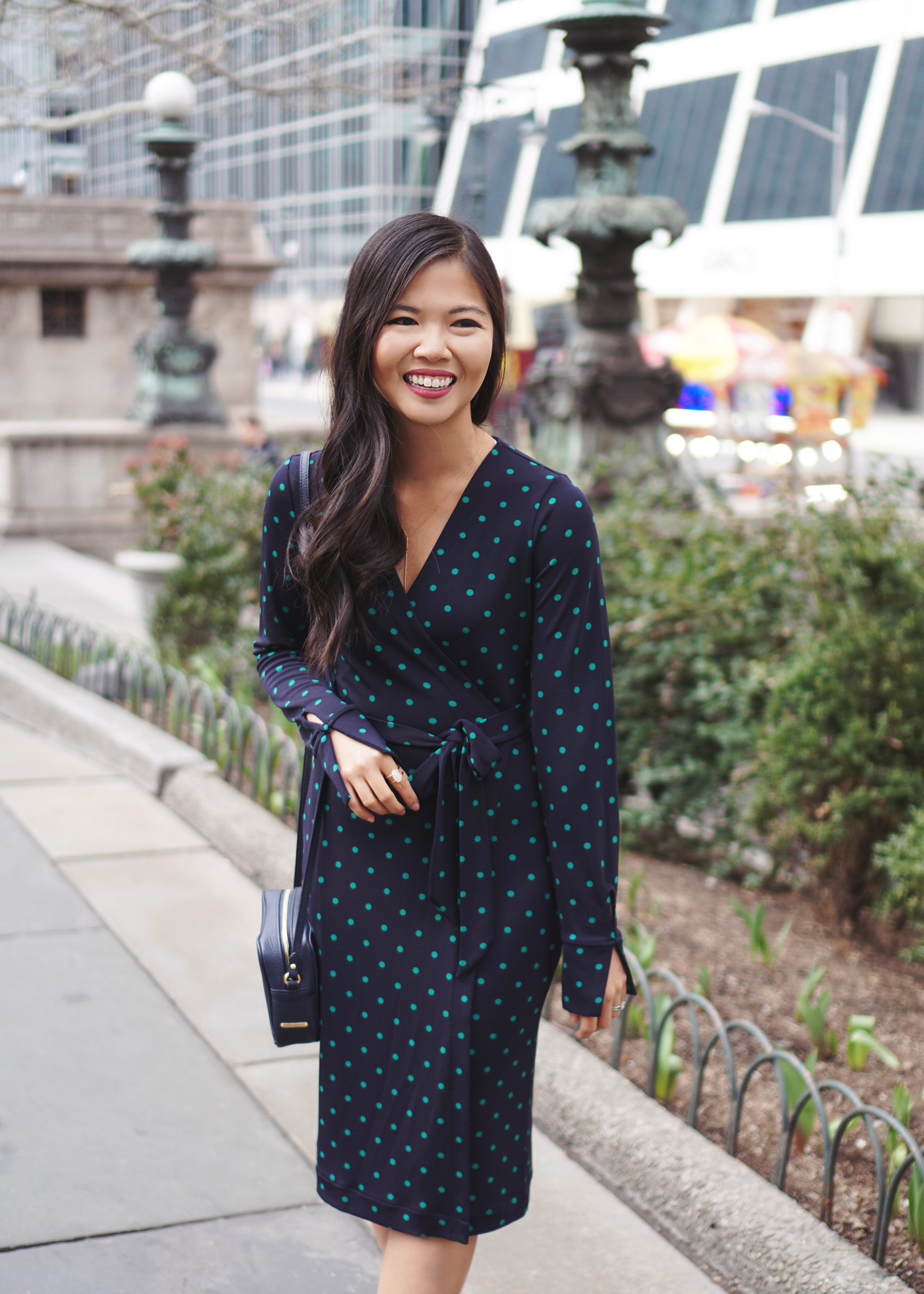 Office Style Inspiration: Polka Dot Wrap Dress