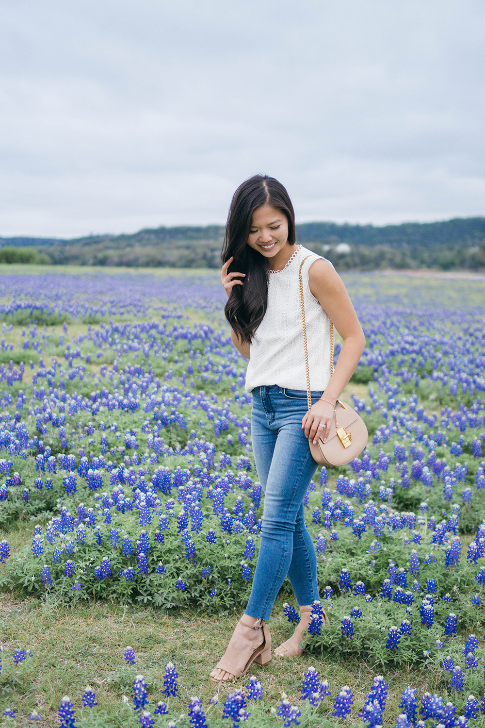 Spring Style / Lace Top & Skinny Jeans