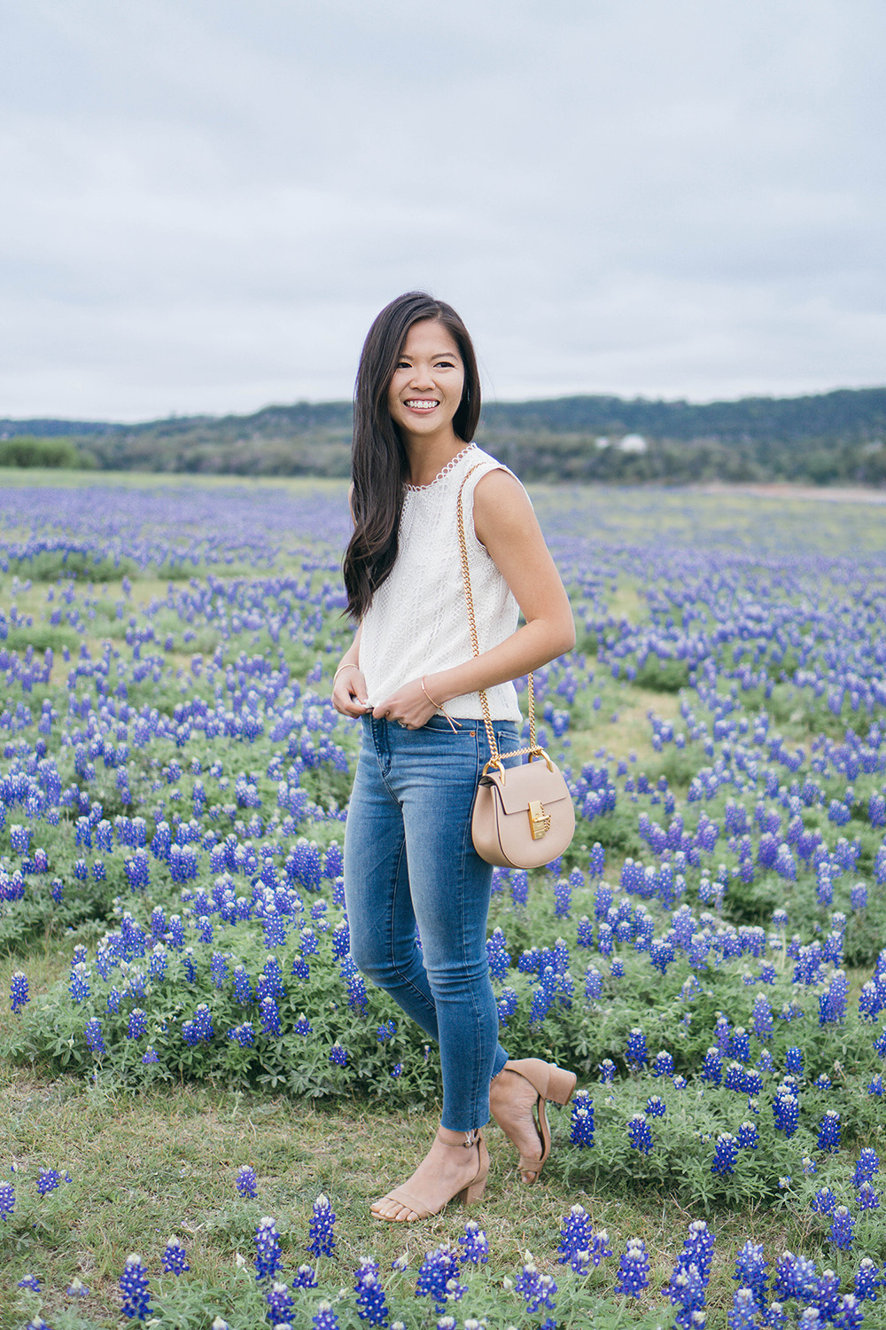 Spring Style / Lace Top & Skinny Jeans
