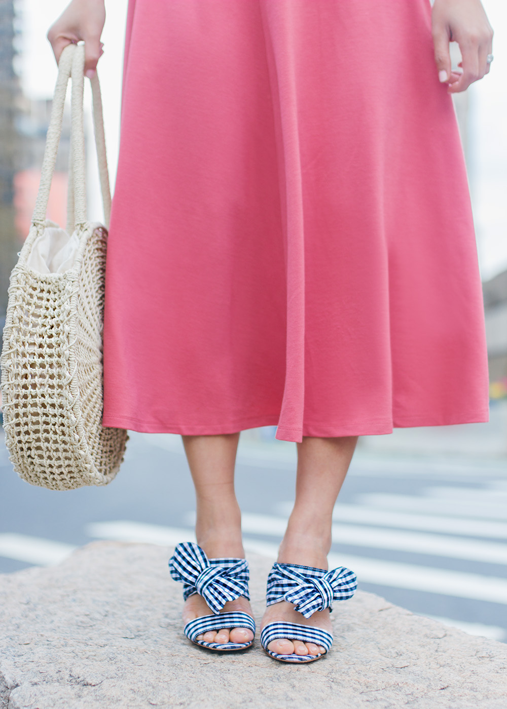 Gingham Bow Heels
