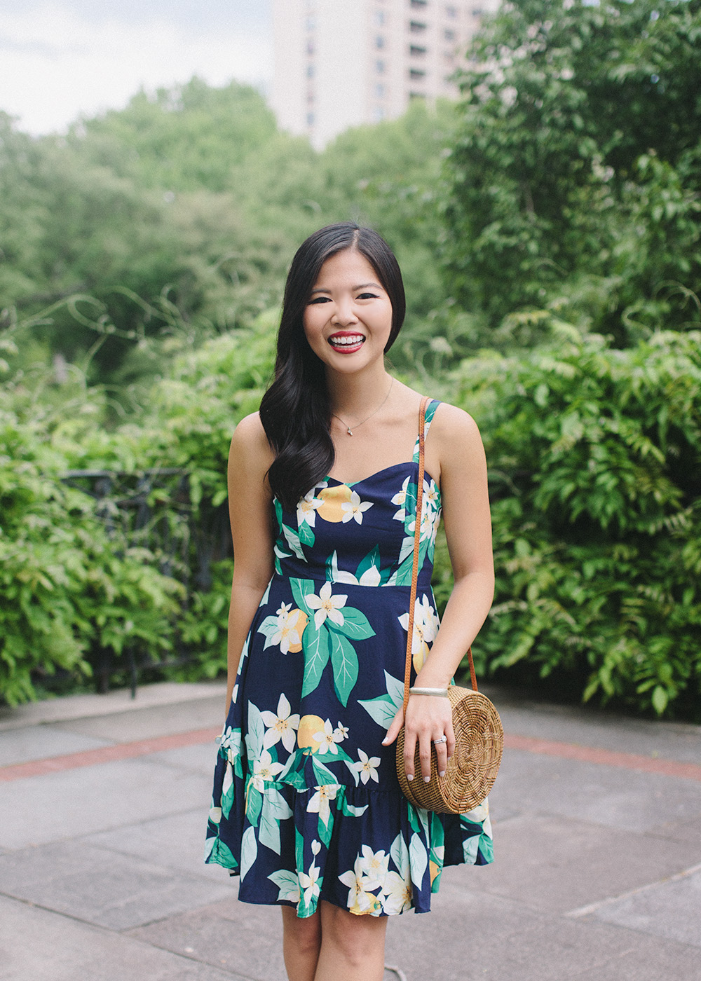 Summer Style Inspiration / Navy Floral Dress