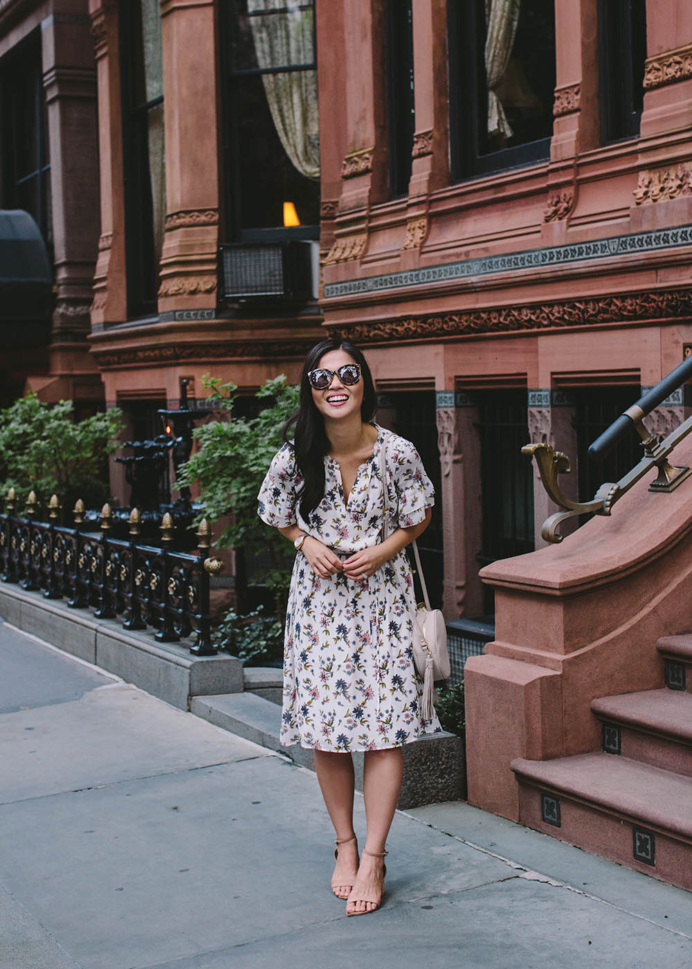 Summer Style / White Floral Print Dress
