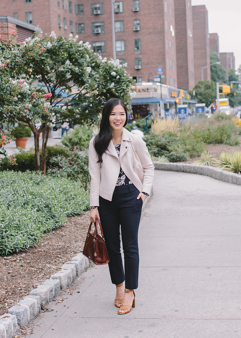 What to Wear to Work / Moto Jacket & Slacks