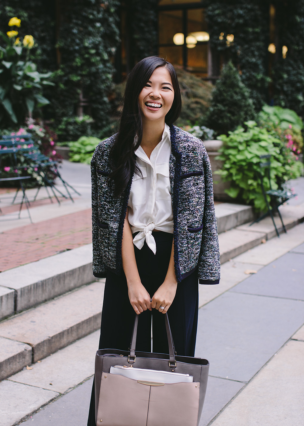 Fall Trends for Women / Tweed Jacket & Wide Leg Pants