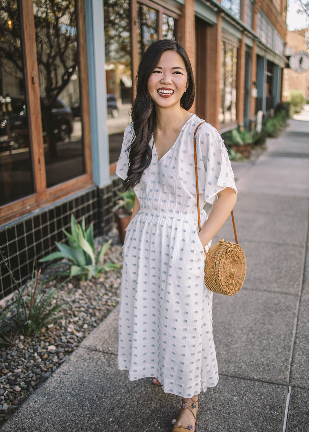 Spring Style / Pom Pom Midi Dress