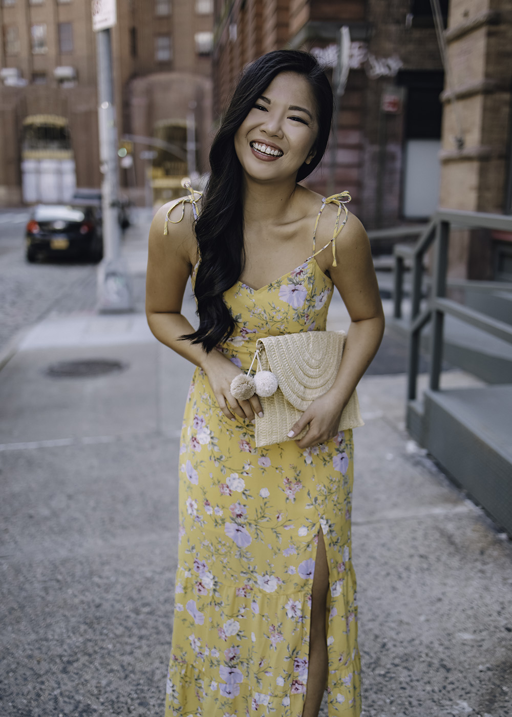 Summer Outfit: Yellow Floral Maxi Dress