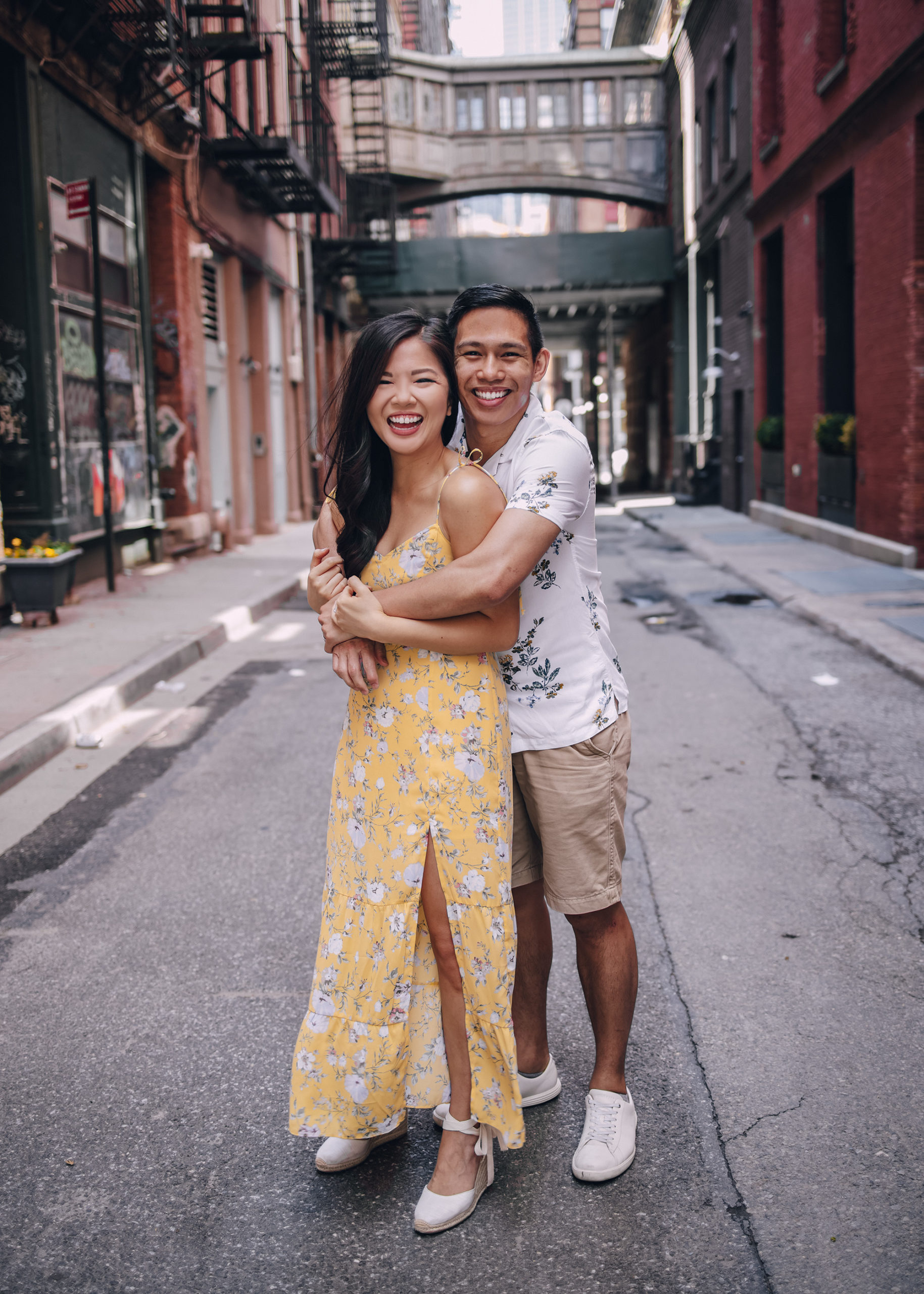 Summer Outfit Ideas: Yellow Floral Maxi Dress, White Floral Shirt for Men