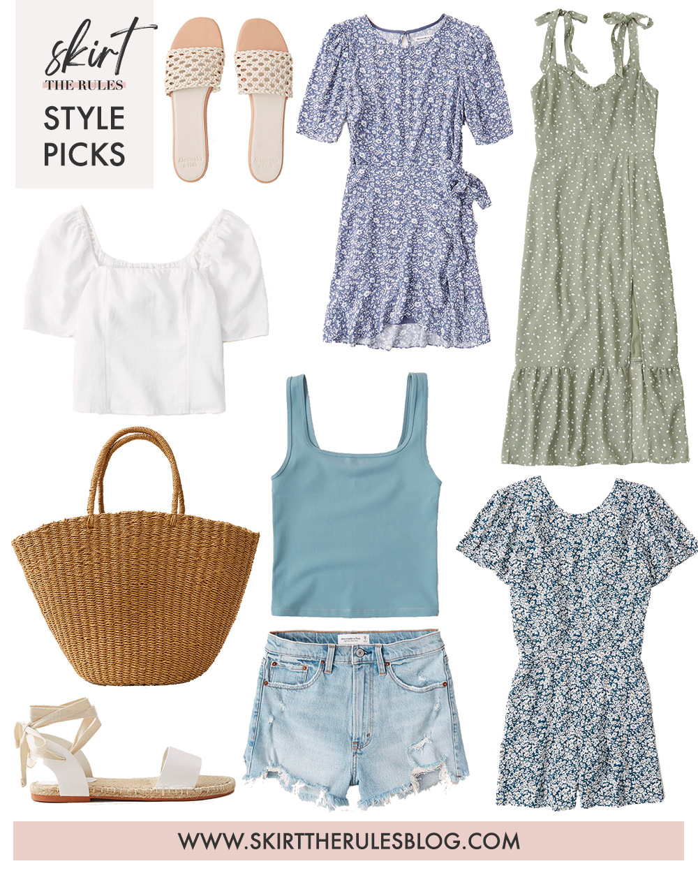 Collage of Summer Clothing from Abercrombie & Fitch